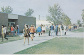 The Campus between classes in 1971