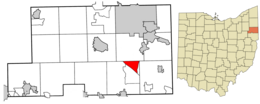 Location of Woodworth in Mahoning County and in the State of Ohio