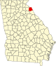 State map highlighting Hart County