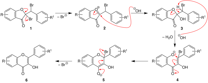 Mechanismus der Auwers-Flavonolsynthese