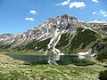 Oberhüttensee gegen Meregg und Steirische Kalkspitze