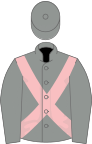 Grey, pink cross belts