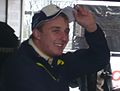 Craig Dolby in his team garage at Silverstone Circuit (2010)