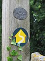 Trail marker on the River Parrett Trail