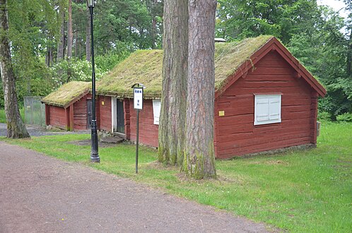 Cabana de soldado no parque da cidade