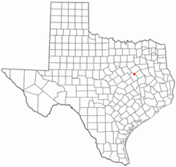 Location of Tehuacana, Texas