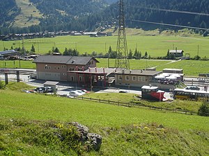 Two-story station building