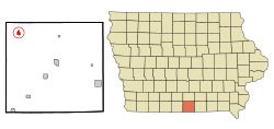 Location of Humeston, Iowa