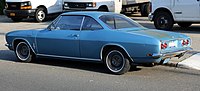 1968 Corvair Monza coupe with 110-hp engine. The clear front side marker light was only for 1968.