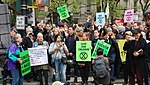 Die-in vid New York City Hall i New York, den 17 april 2019