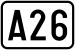 Cartouche signalétique représentant l'A26