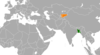 Location map for Bangladesh and Kyrgyzstan.