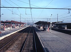 Vue depuis un train en 1979.