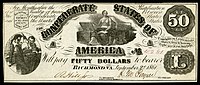 $50 (T14) Sailors, Moneta with treasure chest Hoyer & Ludwig (Richmond, VA) (469,660 issued)