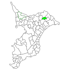 Location of Kurimoto in Chiba Prefecture