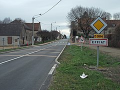 Entrée d'Effiat vers Aigueperse.