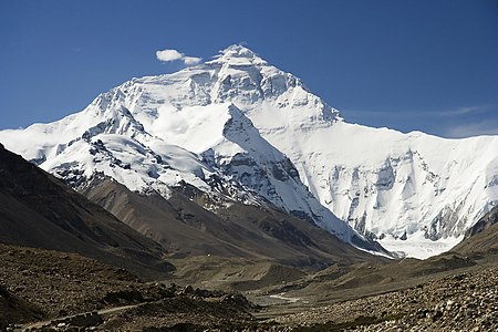 Mount Everest at Tibet Autonomous Region, by Luca Galuzzi