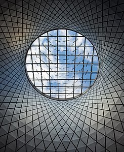 Sky Reflector-Net at Fulton Center, by Rhododendrites