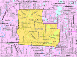 U.S. Census map of Carrollwood CDP