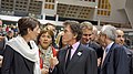 Adeline Hazan, maire et Jack Lang, qui les classa, inaugurent les nouvelles halles.