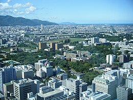 A view of Sapporo city and Hokkaidō University (2009)