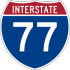 77號州際公路 marker
