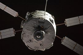 Jules Verne Automated Transfer Vehicle approaches the International Space Station
