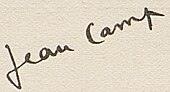 signature de Jean Camp