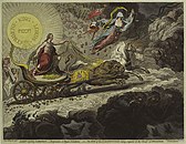 Light expelling Darkness,—Evaporation of Stygian Exhalations,—or—The Sun of the Constitution, rising superior to the Clouds of Opposition (1795)