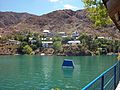 Lac Los Reyunos, 35 km à l'ouest de San Rafael sur le Río Diamante