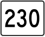 Route 230 marker