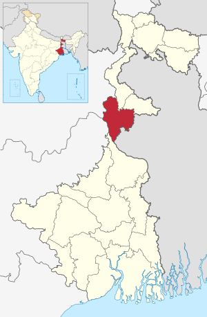 Location of Malda in West Bengal