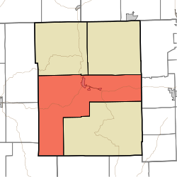 Location of Washington Township in Brown County