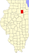 State map highlighting Grundy County