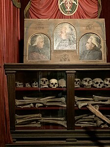 Portraits of martyred bishops and bones of massacred clergy