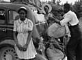 Group of Florida migrants in North Carolina on their way to New Jersey, to pick potatoes, in 1945