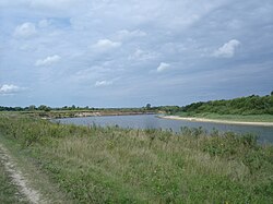 The Moksha River near the selo of Savro-Mamyshevo in Pitelinsky District