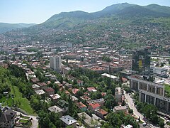 Mount Trebević over Sarajevo city