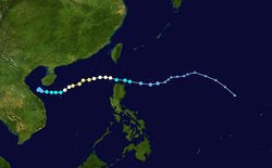 台风纳沙的路径图