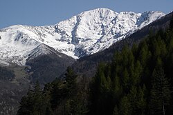 Vue du vallon de l'Ourtou dominé par la Pique d'Endron.