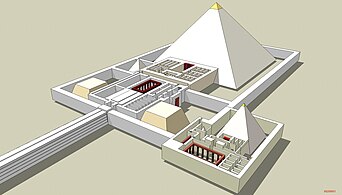 La pyramide de Djedkarê Isési et sa pyramide de reine (vue du nord-est)