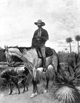 Dessin de Frederic Remington montrant un Florida Cracker, 1895.