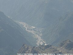 Veduta di Riva Valdobbia dalla Capanna Margherita.