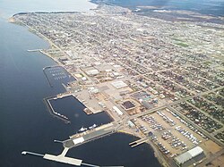 Aerial view of Sept-Îles taken in 2014