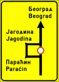 Layout of detour or bypass route (Serbia)