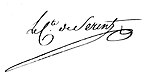 Signature de Armand-Sigismond de Sérent