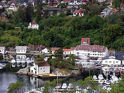 View of Strusshamn harbour seen from east