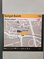 The location map at Sungai Buloh MRT station.