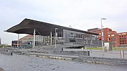 The Senedd building and Tŷ Hywel (right)