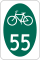 State Bicycle Route 55 marker